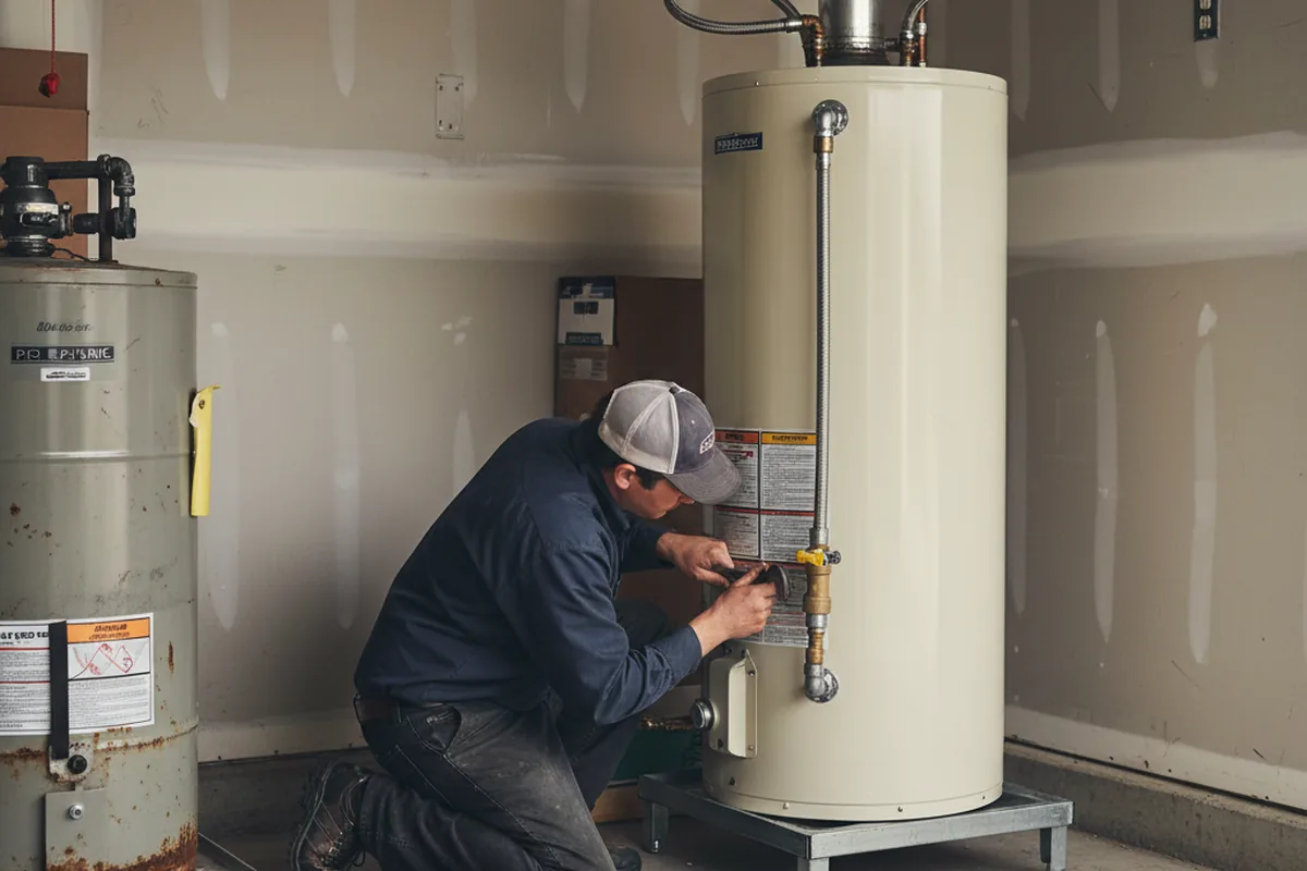 Water heater and shutoff valve replacement in Tallula
